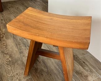 Artisan Teak Stool 18.5x18x12in HxWxD