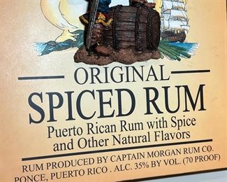 Captain Morgan Spiced Rum 3d Sign Wall Decor 9 x 13in