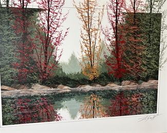 Original Art Autumn Landscape Painting GAULT 30 x 40in