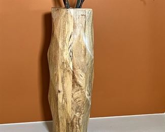 Threshold Decorative Wood Vase 22 inches high