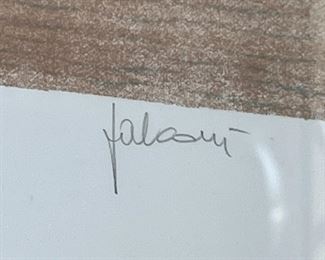 Fruit Basket & Wine Signed Print Frame: 28 x 36in