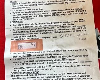 Thunderpaws Sport Timer 3000 Digital Timing System Wireless Lap Timer