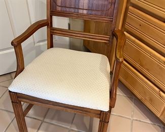 Single Wood Arm Chair 35 x 21.5 x 20.in HxWxD