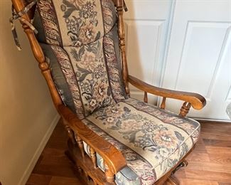 Oak Glider Chair 43 x 24 x 30in HxWxD