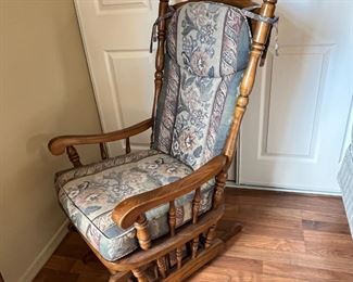 Oak Glider Chair 43 x 24 x 30in HxWxD