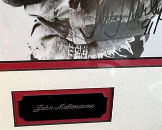Signed John Mellencamp Photo Frame:17.5x13.25in HxWxD