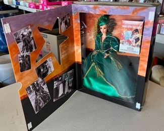 Barbie As Scarlett O’Hara Gone with the Wind Doll Hollywood Legends 12045 Green Dress 14x10.5x3in HxWxD