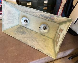 1970s Pool Billiards Pool Hanging Lamp Light Shade 10 x 16 x 31in