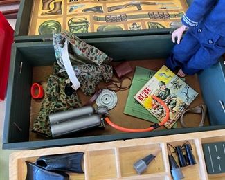 1964 GI JOE Sailor Footlocker Set Soldier Action Figure 5 x 13.5 x 6.5.in HxWxD