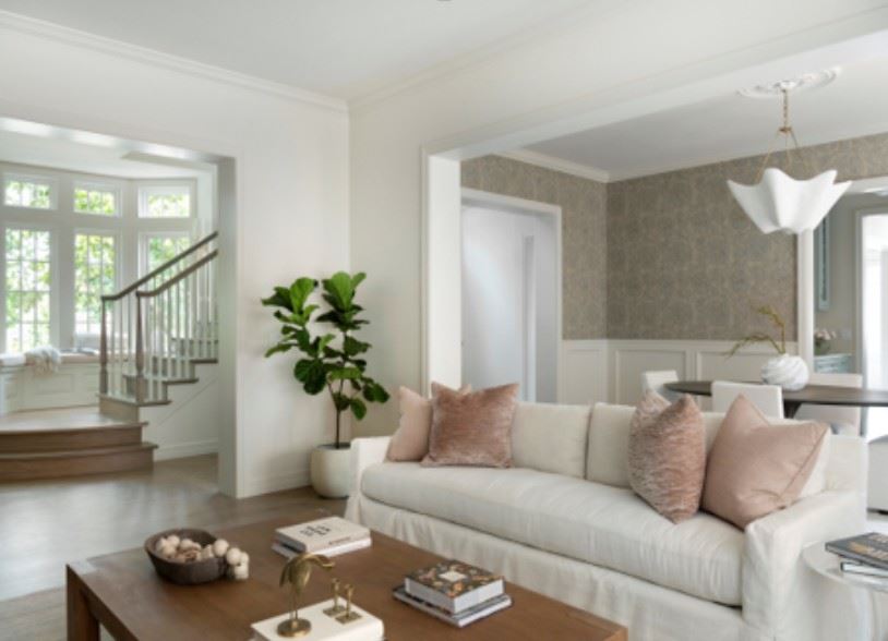 Restoration Hardware Belgian Track Arm slipcovered bench seat sofa.  $3,500. Fabric is Perennials Performance Textured Linen weave in Natural.   Cushions are down fill.  Dimensions are 96"W x 37"D x 31"H