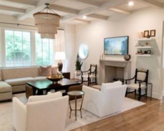 Pair of Vintage Black and Gold Italian Chairs, $1,250 for the set