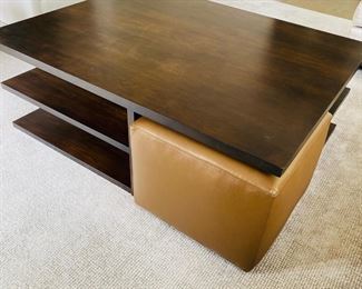 Bernhardt Cocktail Table with 2 tuck under ottomans for extra seating $2,500 Dimensions 56" W x 44" L X 20" H.