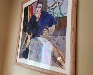 large signed artwork: 64" x 70"