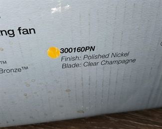new, in-box ceiling fan. Never out of box