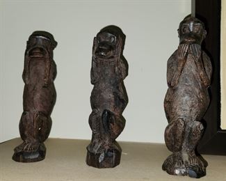 hear no evil, see no evil, speak no evil statues