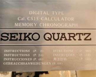 Vintage Seiko C515 Calculator Memory Digital Watch C515