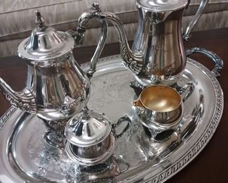 Silver plate tea service