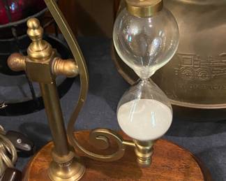 Wooden and Brass Hourglass