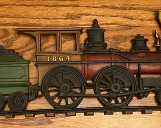 Cast Aluminum Locomotive Wall Hanging