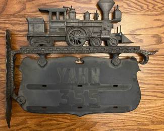 Metal Figural Locomotive Wall Mount Hanger