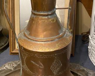 Large Turkish Copper Kettle 