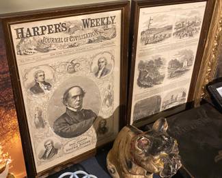 Framed Antique Harper's Weekly