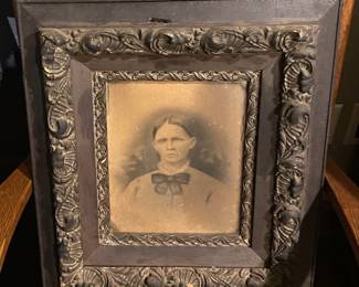 Gesso Framed Female Photograph