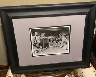 Framed and Autographed "The Waltons" Photograph
