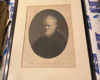 Antique Framed Latin Etching