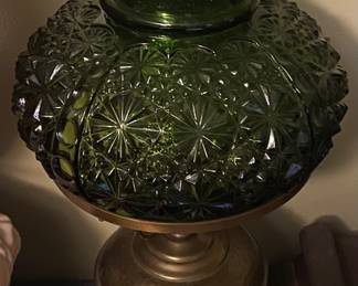 Glass and Brass Lamp