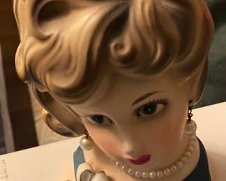 Enesco Lady Head Vase