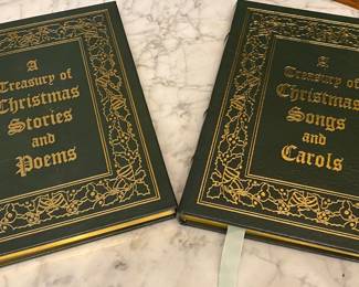 Easton Press Christmas Stories and Poems/Christmas Songs and Carols Two Volumes Set