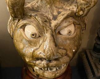 1999 North Carolina Head Vase Y2K W. Flowers