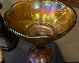 Carnival Glass Fruit Bowl