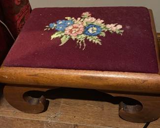 Needlepoint Foot Stool
