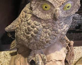 Owl and Skull Figure