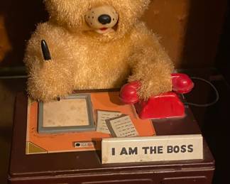 Vintage Battery-Operated Secretary Bear