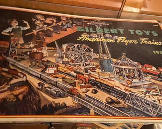 Gilbert Toys American Flyer Metal Sign