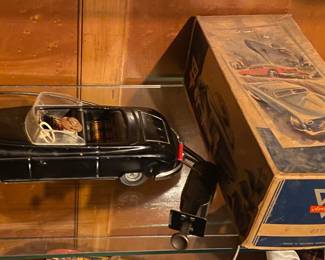 West German Tin Litho Mechanical Car with Box