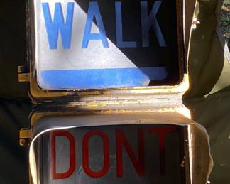 Old Walk/Don't Walk Lighted Street Sign