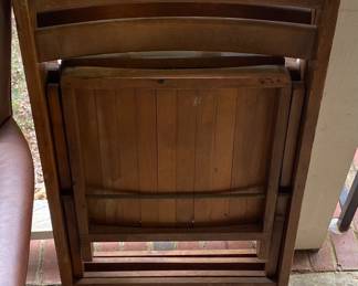 Vintage Folding Wooden Chairs