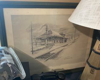 Thomasville Train Station Print Signed and Numbered Howard De Garde