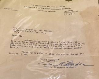 Louisville Railway Letter