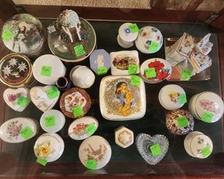 Collection of trinket boxes