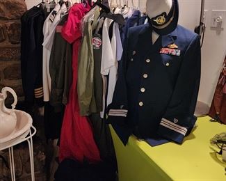 Variety of Military clothing and collectibles