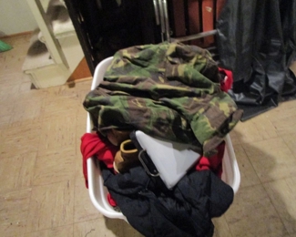 Box of vintage clothing