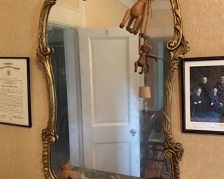 Antique French ornate gilt mirror