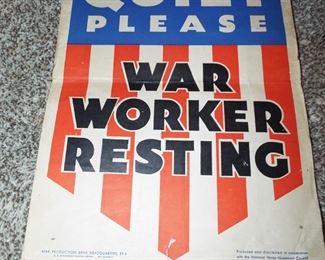 War Worker Resting Poster