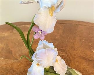 Lenox Flower Sculpture Fine Bone China - Rare "Germanica Iris" 6 1/2" Tall