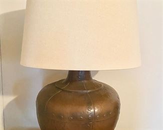 Metal Hammered Lamp (Pair)